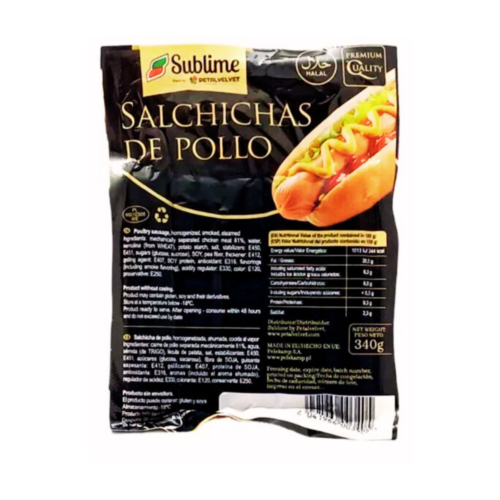 Salchichas de pollo 340g